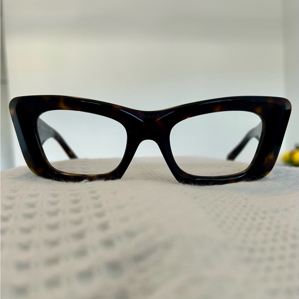 Prada Women's Tortoise Shell Sunglasses with no lenses model SPR13Z